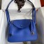 AAAAA Hermes Lindy 26 Handmade Bag In Blue Electric Clemence Leather JM159ea89