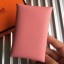 Best 1:1 Hermes Calvi Card Holder In Pink Epsom Leather JM280em76
