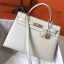 Best Hermes Kelly 32cm Bag In White Epsom Leather GHW JM1212YF21