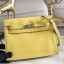 Best Hermes Kelly Danse Handmade Bag In Jaune Swift Leather JM1743LC65