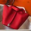 Best Hermes Picotin Lock 18 Bag In Red Clemence Leather JM1510YF21