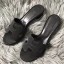 Best Quality Hermes Oasis Sandals In Black Suede with Rhinestone JM1200nV25