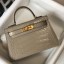 Cheap Hermes Kelly Mini II Bag In Taupe Embossed Crocodile Leather JM1037zS17