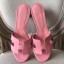 Cheap Hermes Oasis Sandals In Pink Epsom Leather JM1167Zm92