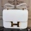 Cheap Hermes White Constance MM 24cm Epsom Leather Bag JM24vK93