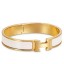 Copy AAA Hermes White Enamel Clic H PM Bracelet JM707CI68