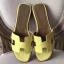 Copy Best Quality Hermes Oran Sandals In Soufre Epsom Leather JM1653cE98