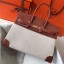 Copy Hermes Birkin 35cm Canvas Bag With Barenia Leather GHW JM1734Qa65