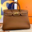 Copy Hermes Birkin 40 Handmade Bag In Gold Clemence Leather JM1574Wq19
