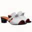 Copy Hermes Candy 40mm Sandals In White Calfskin JM741ex34