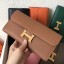 Copy Hermes Constance Long Wallet In Gold Epsom Leather JM590it96