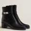 Copy Hermes Frenchie 50mm Ankle Boots In Black Calfskin JM84Wq19