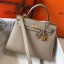Copy Hermes Kelly 25cm Sellier Bag In Tourterelle Epsom Leather JM1500Lo91