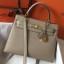 Copy Hermes Kelly 28cm Bag In Gris Tourterelle Epsom Leather GHW JM951uk73