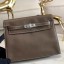 Copy Hermes Kelly Danse Handmade Bag In Taupe Swift Leather JM1733Kn74