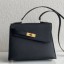 Copy Hermes Kelly En Desordre 20 Handmade Bag In Black Epsom Calfskin JM410Kl59
