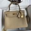 Copy Hermes Kelly Retourne 25 Handmade Bag In Trench Clemence Leather JM933tk27