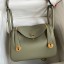 Copy Hermes Lindy 26 Handmade Bag In Sauge Clemence Leather JM904Lo91