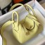 Copy Hermes Lindy Mini Bag In Jaune Poussin Clemence Leather GHW JM610Lm44