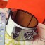 Designer Fake Hermes White Crocodile Collier de Chien Bracelet Size S JM791UT24