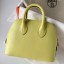Fake AAA Hermes Bolide 1923 Mini Handmade Bag In Jaune Bourgeon Chevre Mysore Leather JM444XW34