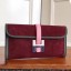 Fake AAA Hermes Jige Elan 29 Clutch In Bordeaux Suede Calfskin JM1636XW34