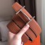 Fake Best Hermes H d'Ancre Reversible Belt In Brown/Noir Leather JM1497HE81