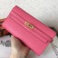 Fake Best Hermes Kelly Classic Long Wallet In Pink Epsom Leather JM07HE81