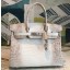 Fake Hermes Birkin 30 Bag In Himalaya Niloticus Crocodile Skin JM1364El59