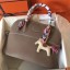 Fake Hermes Bolide 31 Handmade Bag In Taupe Clemence Leather JM717jL94