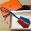 Fake Hermes Clochette Cles Grand Tressage Charm In Ruby/Blue JM1960El59