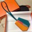 Fake Hermes Clochette Cles Grand Tressage Charm In Yellow/Turquoise JM1643SY47