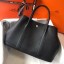 Fake Hermes Garden Party 30 Bag In Black Taurillon Leather JM433BC48
