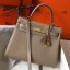 Fake Hermes Kelly 32cm Bag In Gris Tourterelle Clemence Leather GHW JM768El59