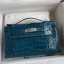 Fake Hermes Kelly Pochette Handmade Bag In Colvert Shiny Alligator Leather JM248IZ26