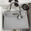 Fake Hermes Kelly Sellier 28 Handmade Bag In Gris Mouette Epsom Calfskin JM1695Bp55