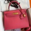 Fake Hermes Kelly Sellier 28 Handmade Bag In Rose Lipstick Epsom Calfskin JM1373uQ71