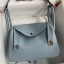 Fake Hermes Lindy 26 Handmade Bag In Blue Lin Evercolor Leather JM148Ad61