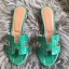 Fake Hermes Oasis Sandals In Bamboo Shiny Niloticus Crocodile JM1142IZ26