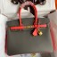 Fashion Hermes HSS Birkin 30 Bicolor Bag in Etain and Piment Epsom Calfskin JM1188LS40