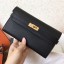 Fashion Hermes Kelly Classic Long Wallet In Black Epsom Leather JM621lx86