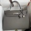 Fashion Hermes Kelly Sellier 32 Handmade Bag In Etain Epsom Calfskin JM1813lx86