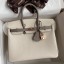 Fashion Imitation Hermes HSS Birkin 25 Bicolor Bag in Craie and Gris Asphalt Epsom Calfskin JM1631nM61