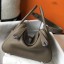 Fashion Imitation Hermes Lindy 26cm Bag In Taupe Grey Clemence Leather JM1929nM61