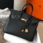 First-class Quality Hermes Birkin 25cm Bag In Black Clemence Leather GHW JM362vx69