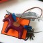 First-class Quality Hermes Rodeo Horse Bag Charm In Purple/Camarel/Blue Leather JM842AC65