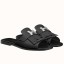 Hermes Auteuil Sandals In Black Calfskin JM51ni51