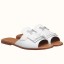 Hermes Auteuil Sandals In White Calfskin JM116tZ32