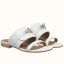 Hermes Avenue Sandals In White Calfskin JM432fj51