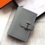 Hermes Bearn Mini Wallet In Blue Lin Epsom Leather JM1926Hk55